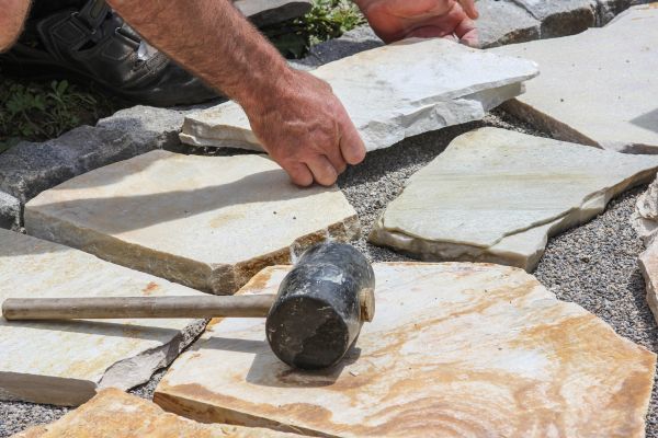 Stone Sidewalk Installation in Summerville